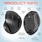 Delton Ergonomic Wireless Optical Mouse Adjustable DPI 6 Buttons, Right Handed DMERGS30-WB - alternate 2